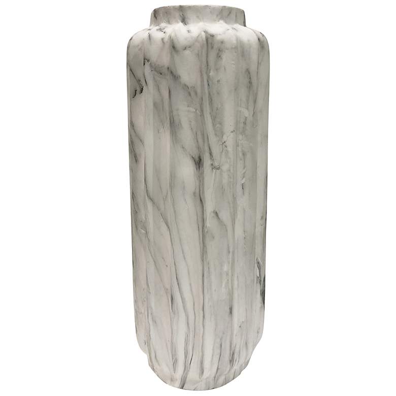 Image 1 Trevi Floor Vase- Large - White Marble