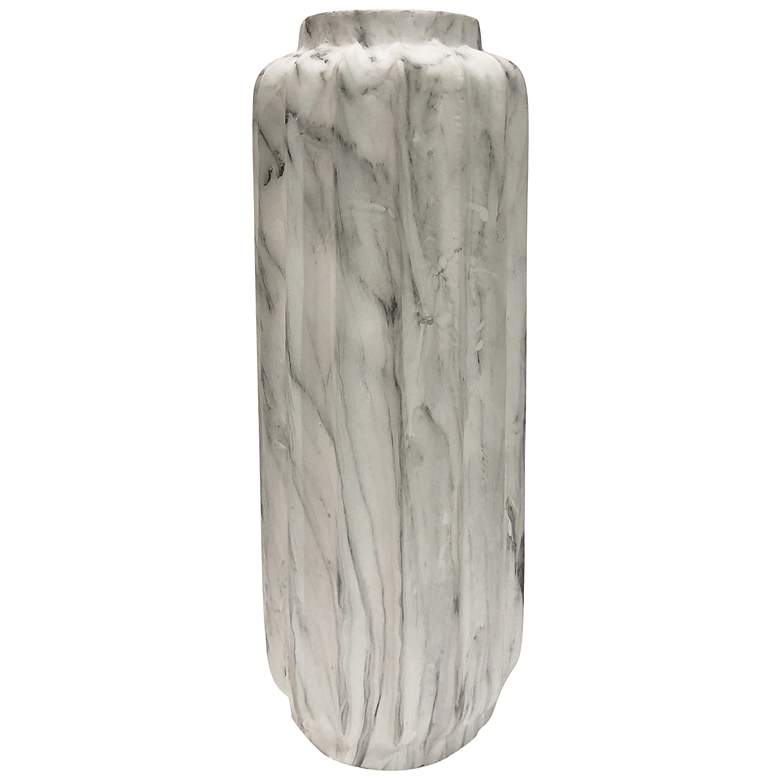 Image 1 Trevi Floor Vase- Small - White Marble