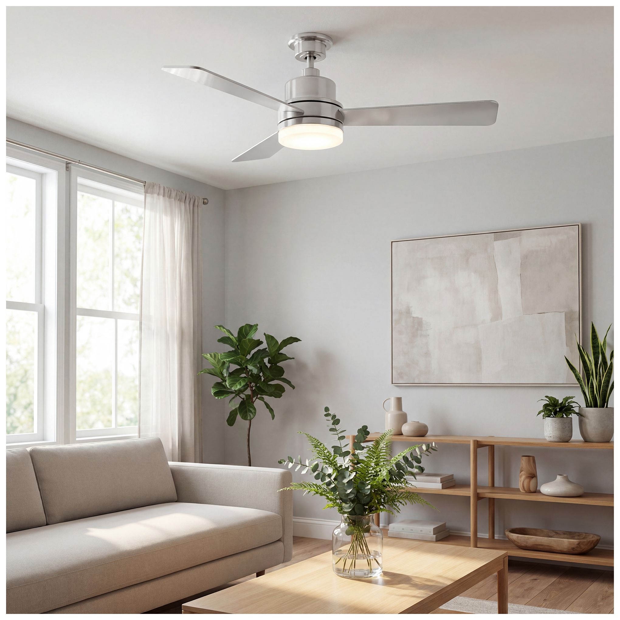 Image 5 Trevina Collection LED 52" 3-Blade Ceiling Fan more views