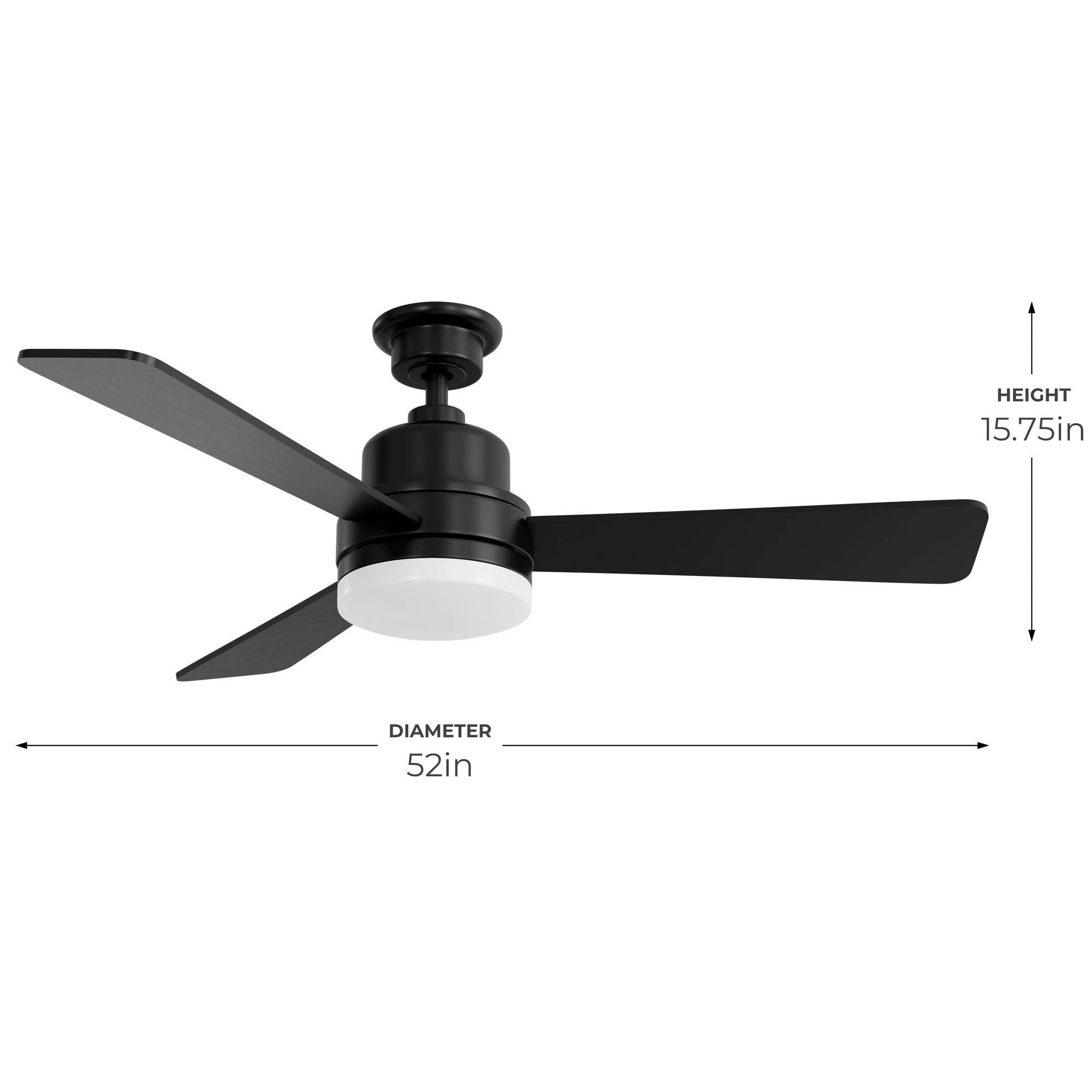 Image 5 Trevina Collection LED 52" 3-Blade Fan more views