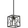Trevino 8" Wide Oiled Bronze Caged Mini Pendant Light