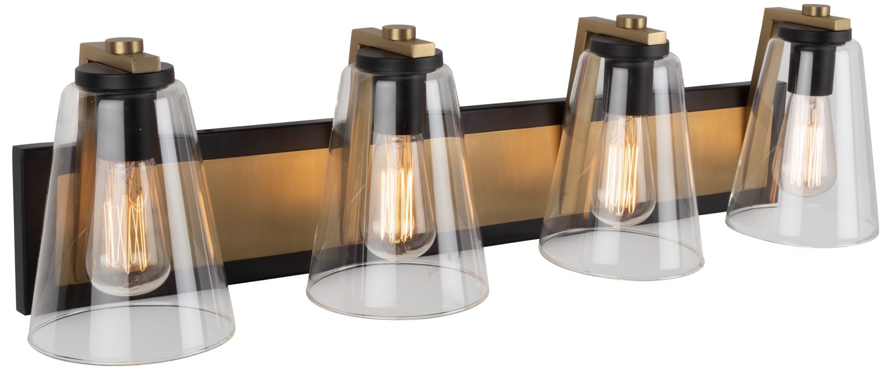 Thumbnail3 of Treviso 3-Light Vanity Black & Brass more views