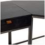 Trey 101 1/2" Wide Black Wash Desk System with Filing Credenza
