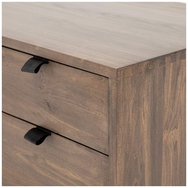 Image 3 Trey 101 1/2 inchW Auburn Poplar Desk System with Filing Cabinet more views