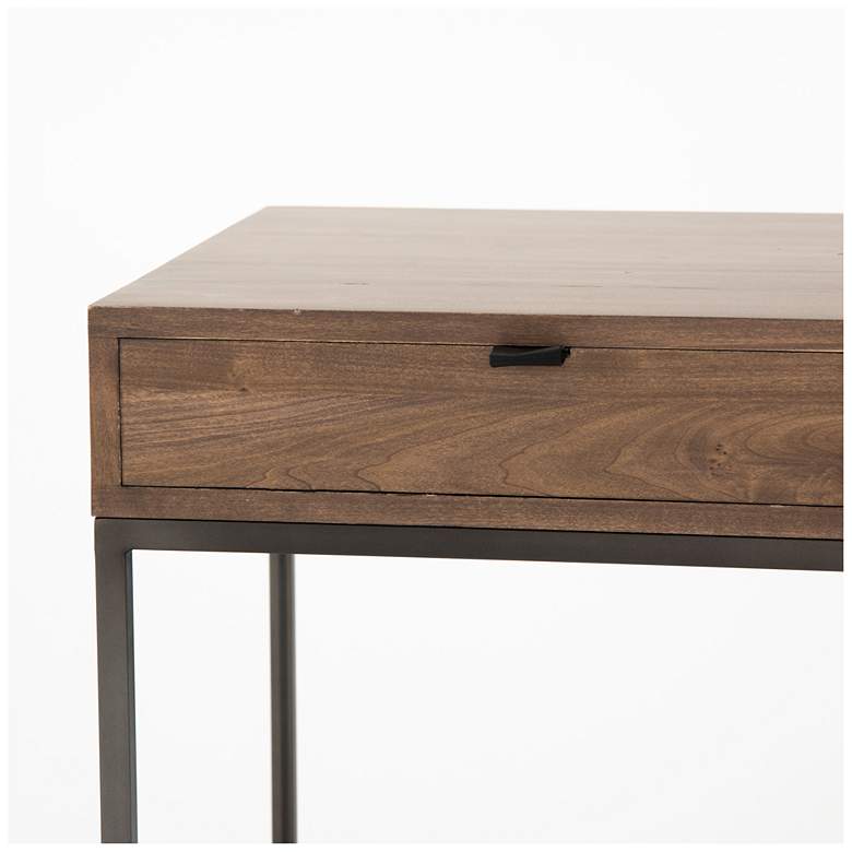 Image 5 Trey 101 1/2 inchW Auburn Poplar Desk System with Filing Cabinet more views