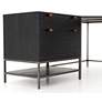 Trey 101 1/2"W Black Wash Desk System with Filing Cabinet