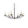 4_Trey 36" Pendant In Black And Brass more views