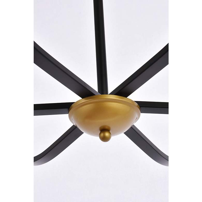 Image 5 Trey 36" Pendant In Black And Brass more views