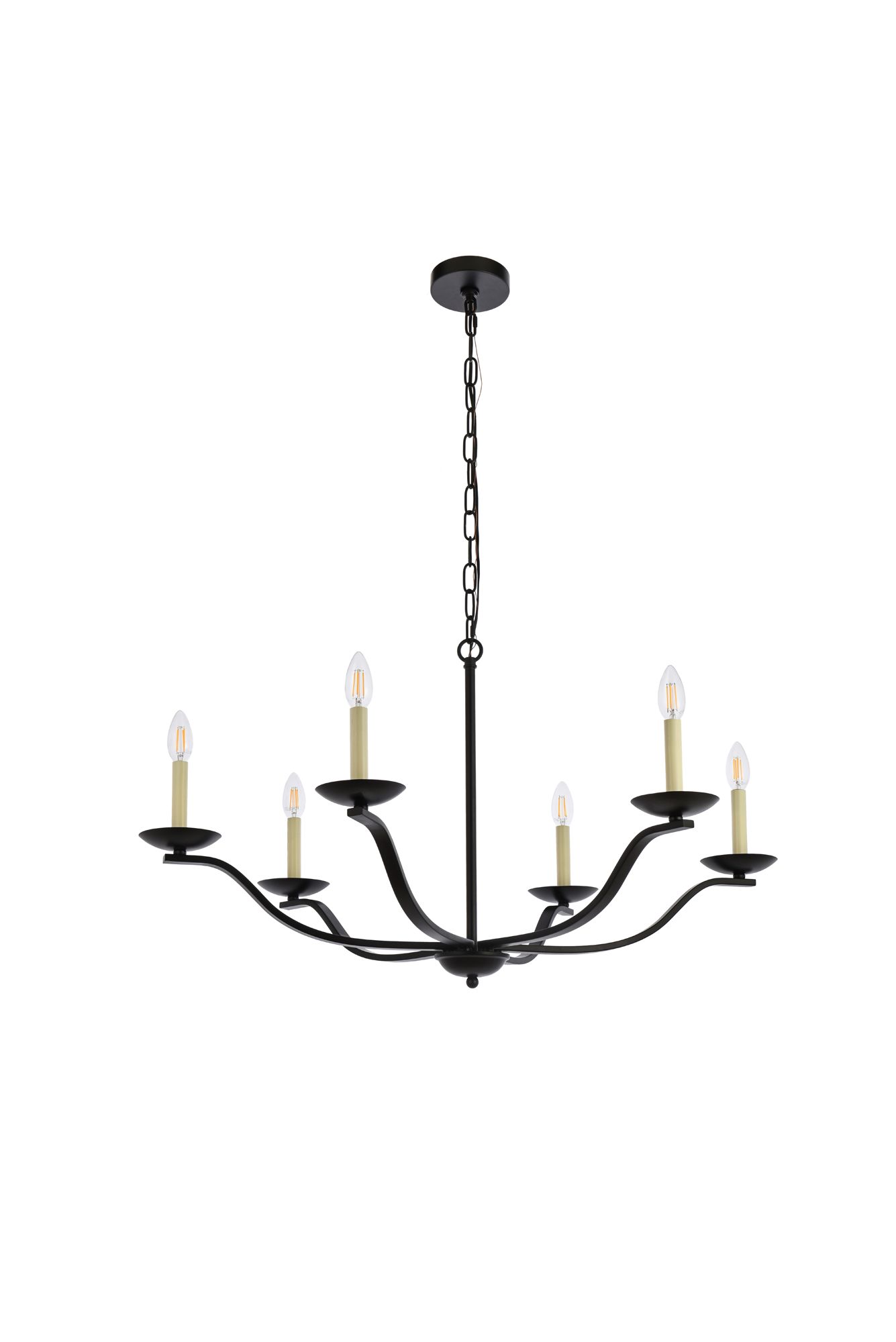 Trey 36" Pendant In Black
