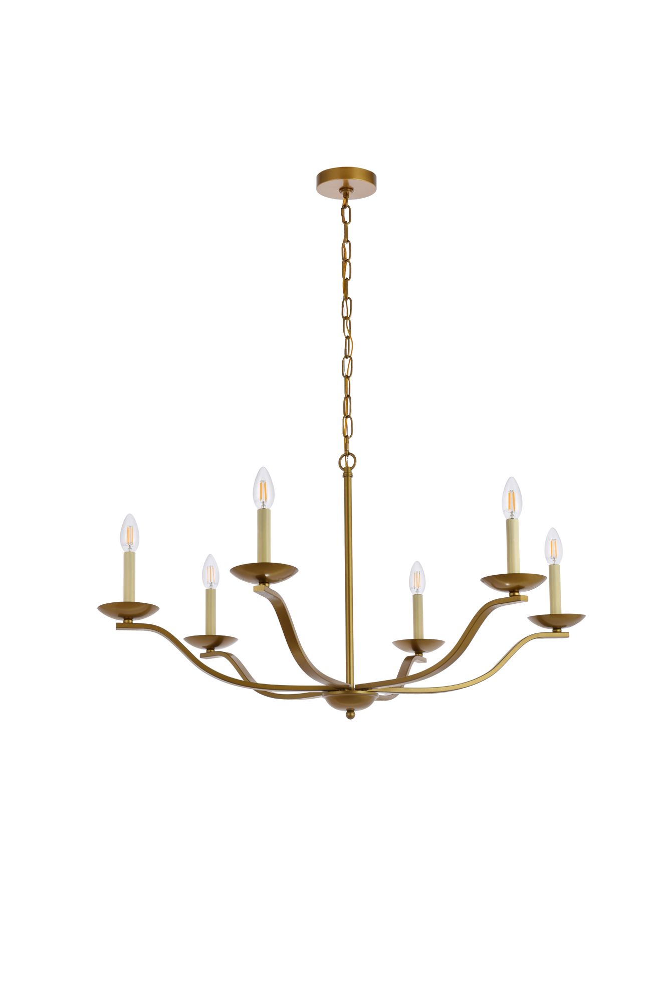 Trey 36" Pendant In Brass