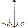 2_Trey 42" Pendant In Black And Brass