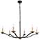 Trey 42" Pendant In Black And Brass
