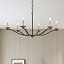 1_Trey 42" Pendant In Black And Brass
