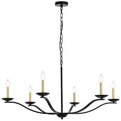Trey 42" Pendant In Black
