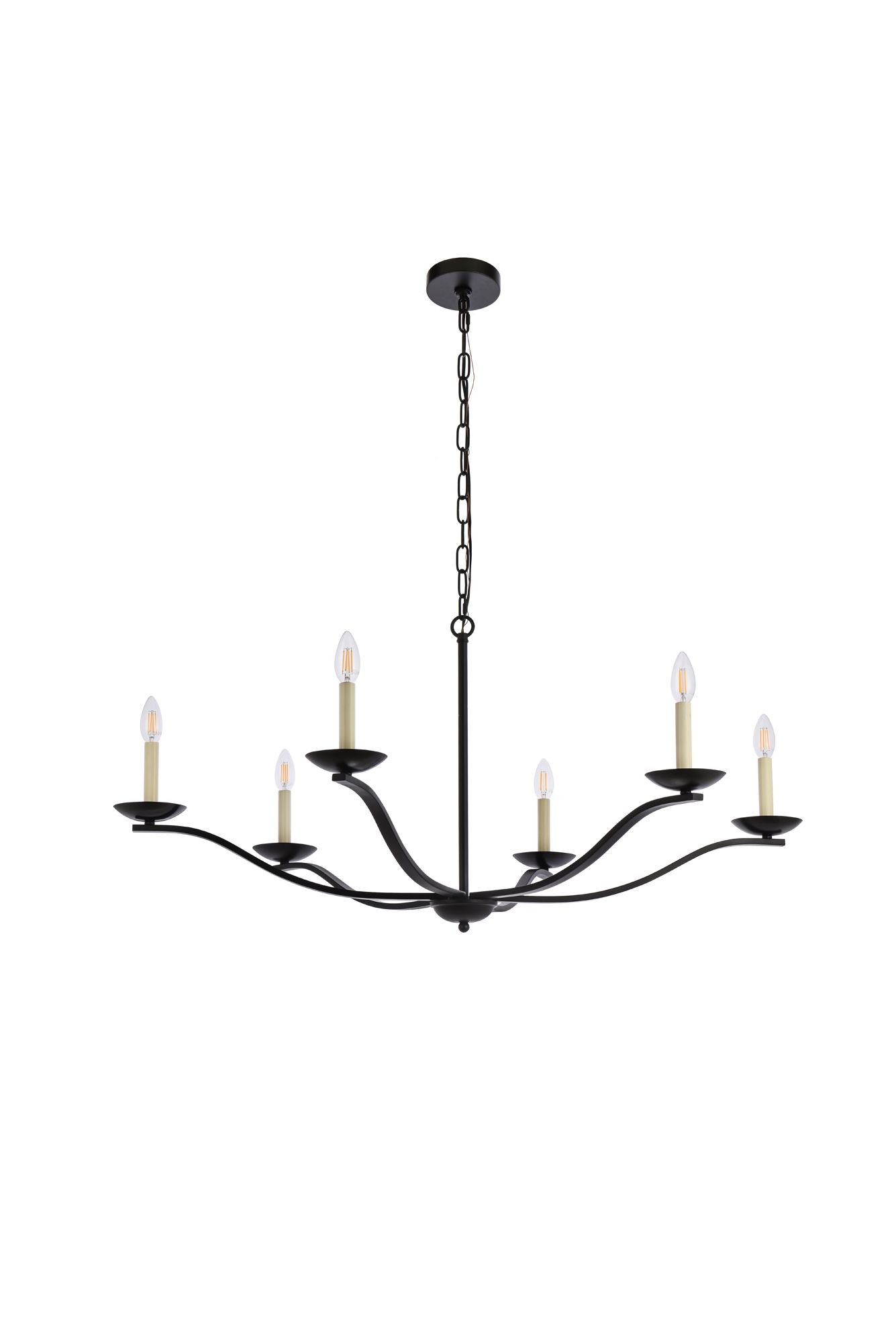 Trey 42" Pendant In Black