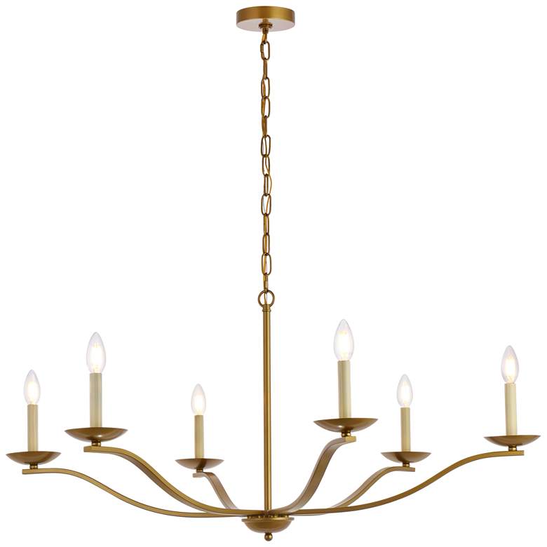 Image 2 Trey 42" Pendant In Brass