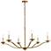 Trey 42" Pendant In Brass