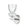 Trey 9 1/4" High Polished Nickel and Clear Glass Wall Sconce