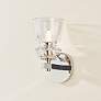 5_Trey 9 1/4" High Polished Nickel and Clear Glass Wall Sconce more views