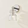 7_Trey 9 1/4" High Polished Nickel and Clear Glass Wall Sconce more views