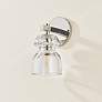 Trey 9 1/4" High Polished Nickel and Clear Glass Wall Sconce