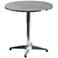Tria Stainless Steel 27 1/2" Round Outdoor Pedestal Table