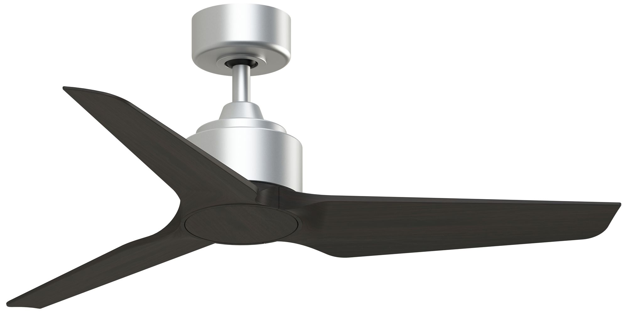 TriAire Custom 44 in In/Out Smart Fan - Silver w/ Dark Walnut Blades