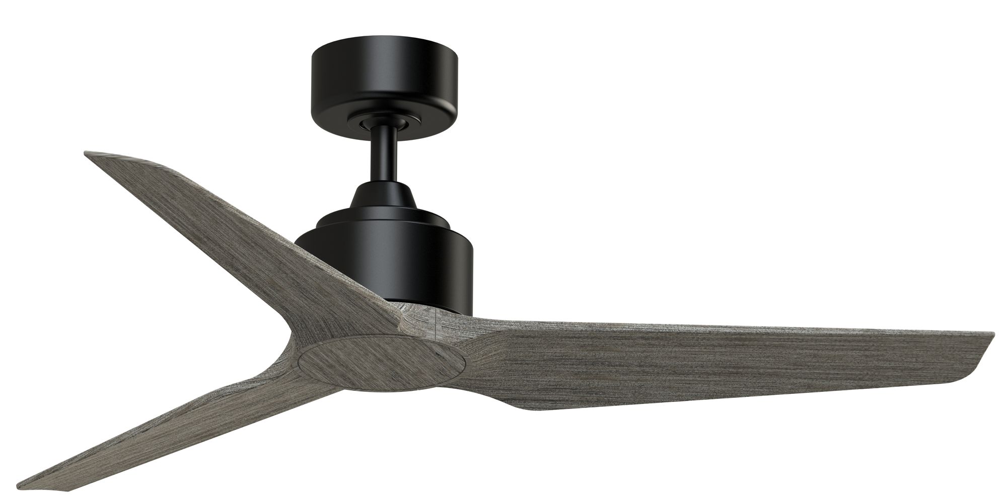 TriAire Custom 48 in In/Out Smart Fan - Black w/ Weathered Wood Blades