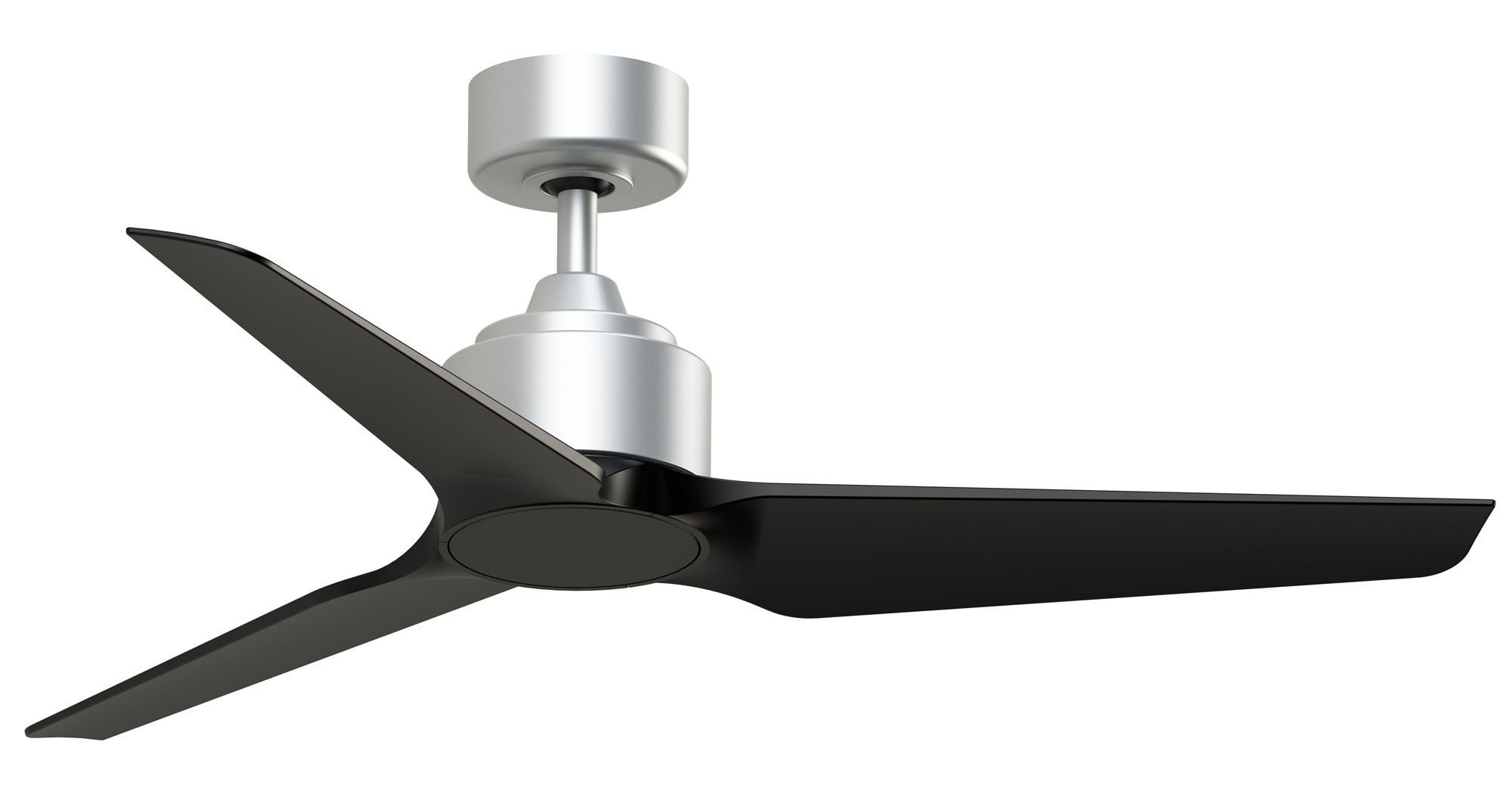 TriAire Custom 48 in In/Out Smart Fan - Silver w/ Black Blades