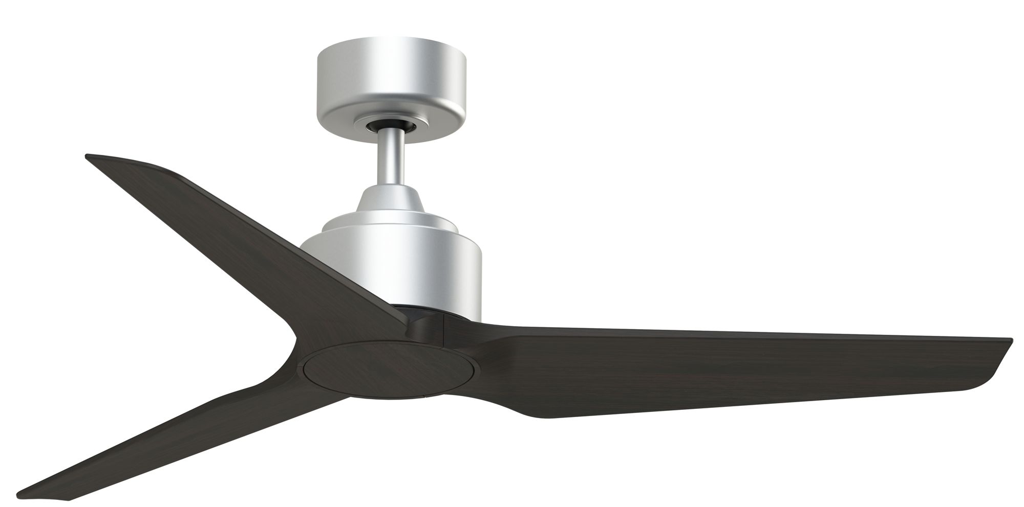 TriAire Custom 48 in In/Out Smart Fan - Silver w/ Dark Walnut Blades