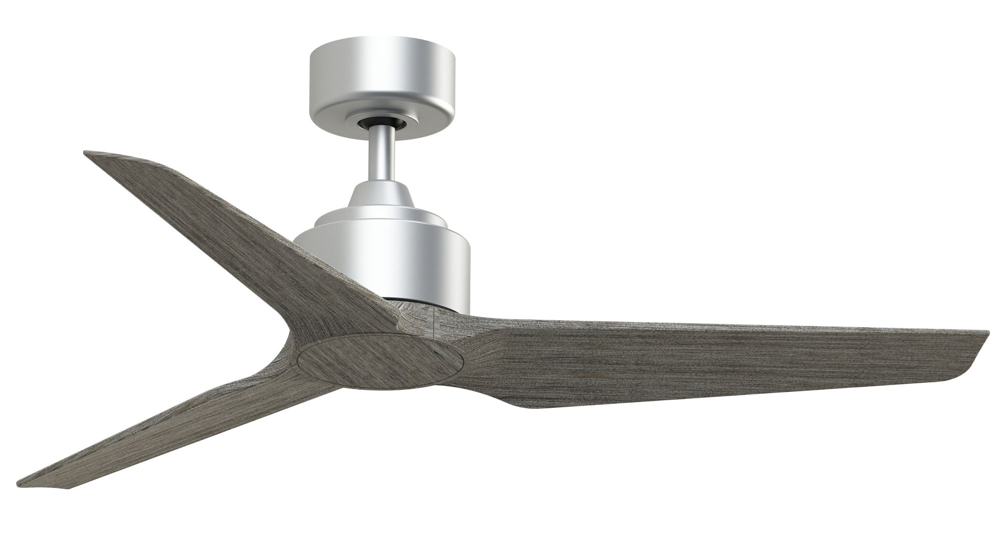 TriAire Custom 48 in In/Out Smart Fan - Silver w/ Weathered Wood Blades