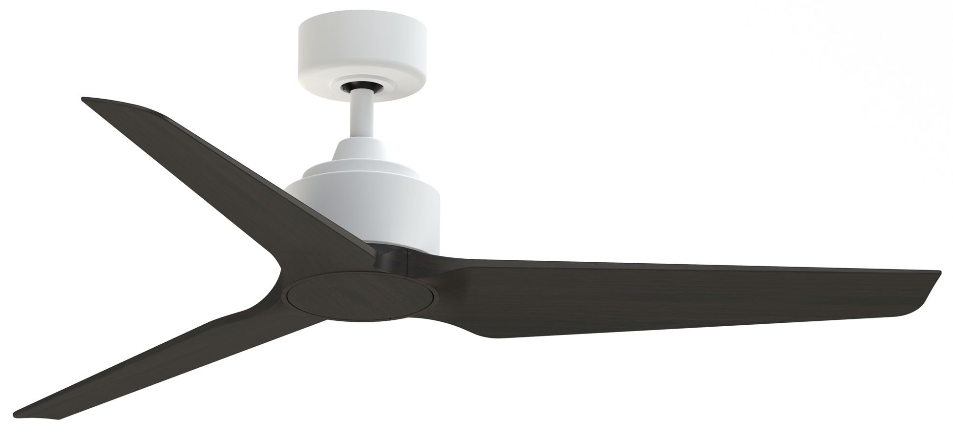 TriAire Custom 52 in In/Out Smart Fan - Matte White w/ Dark Walnut Blades