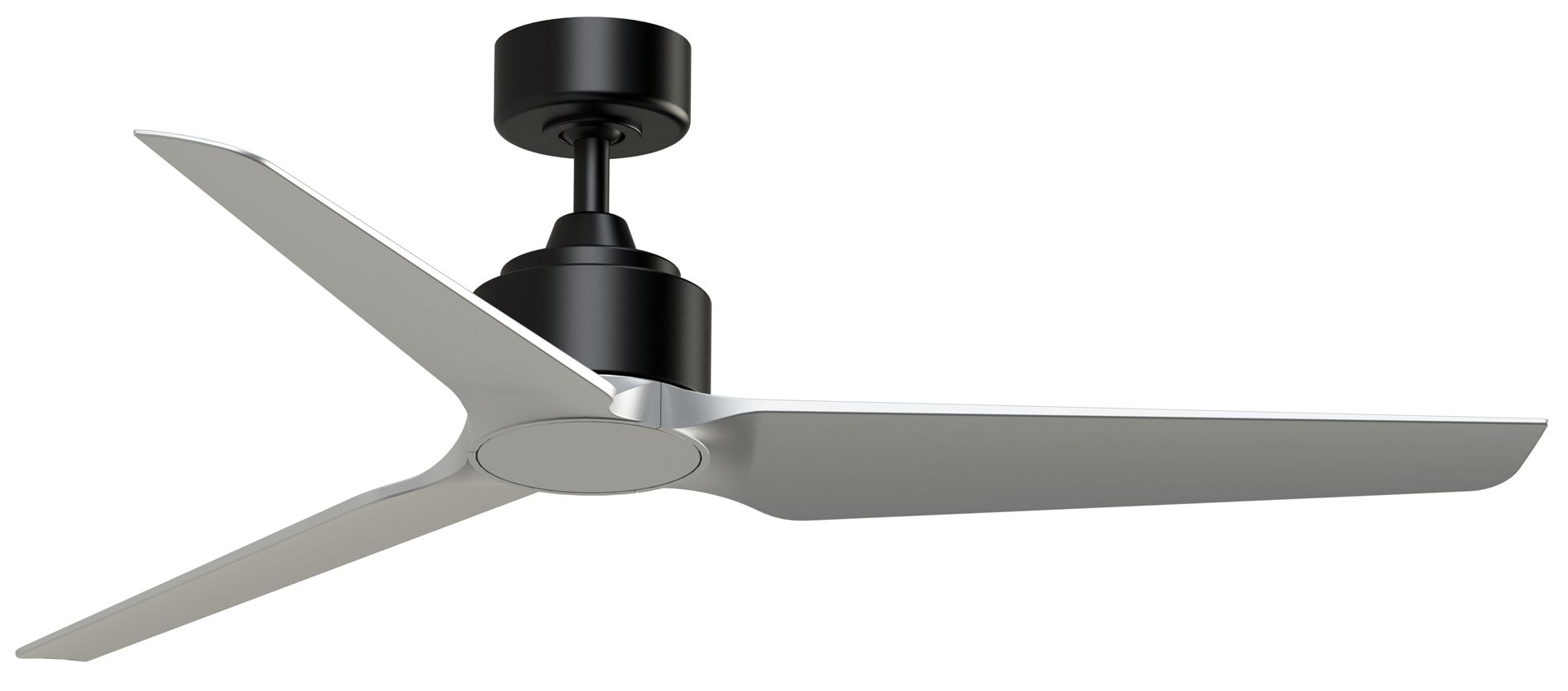 TriAire Custom 56 in In/Out Smart Fan - Black w/ Silver Blades