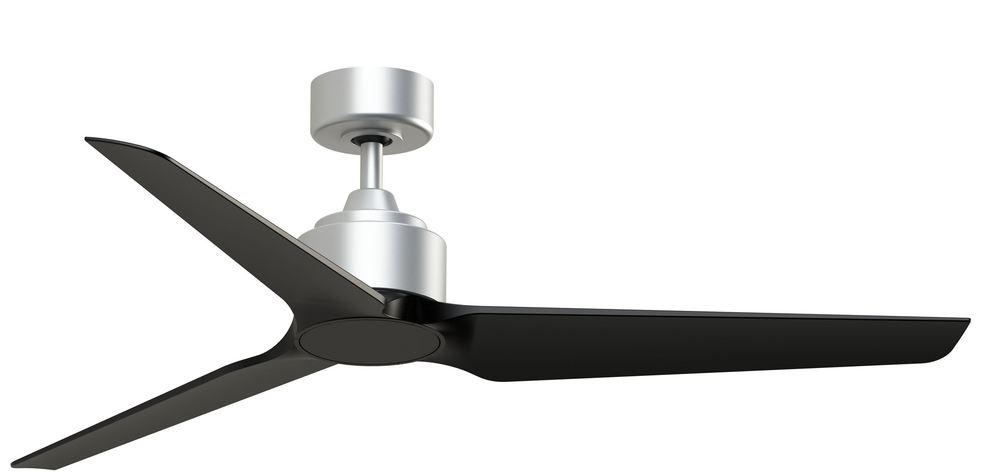 TriAire Custom 56 in In/Out Smart Fan - Silver w/ Black Blades