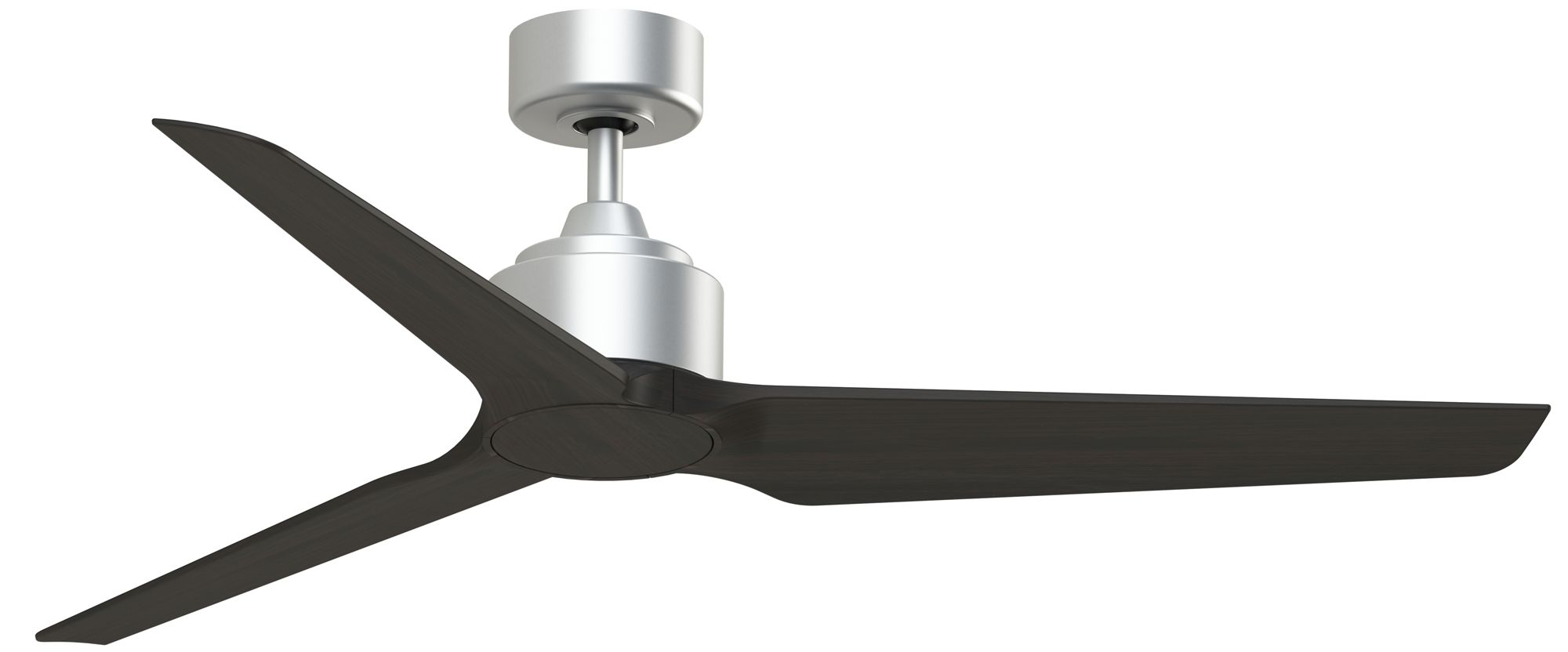 TriAire Custom 56 in In/Out Smart Fan - Silver w/ Dark Walnut Blades