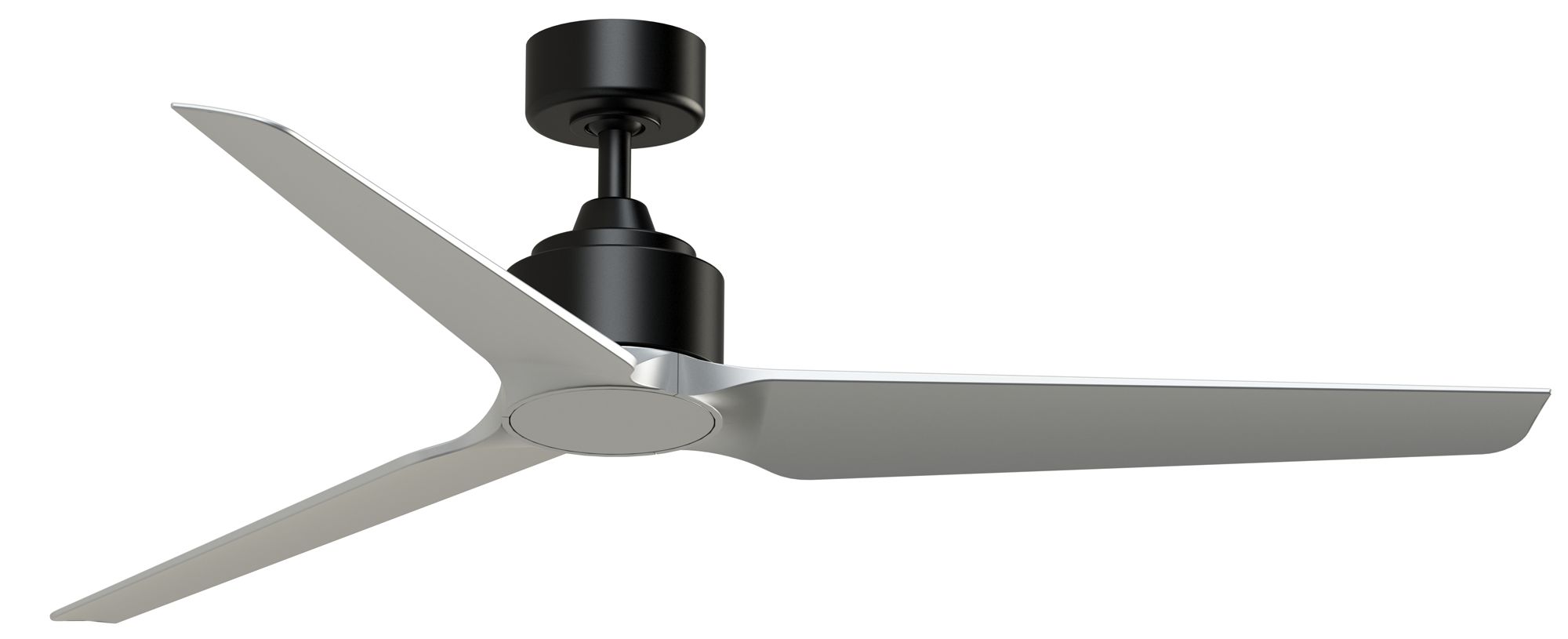 TriAire Custom 60 in In/Out Smart Fan - Black w/ Silver Blades