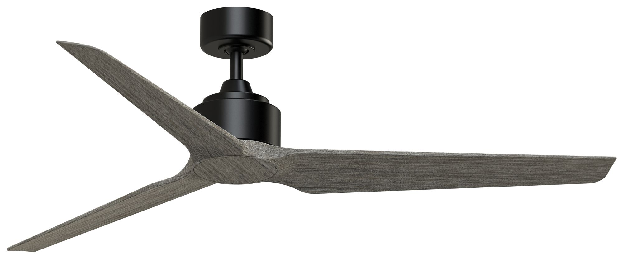 TriAire Custom 60 in In/Out Smart Fan - Black w/ Weathered Wood Blades