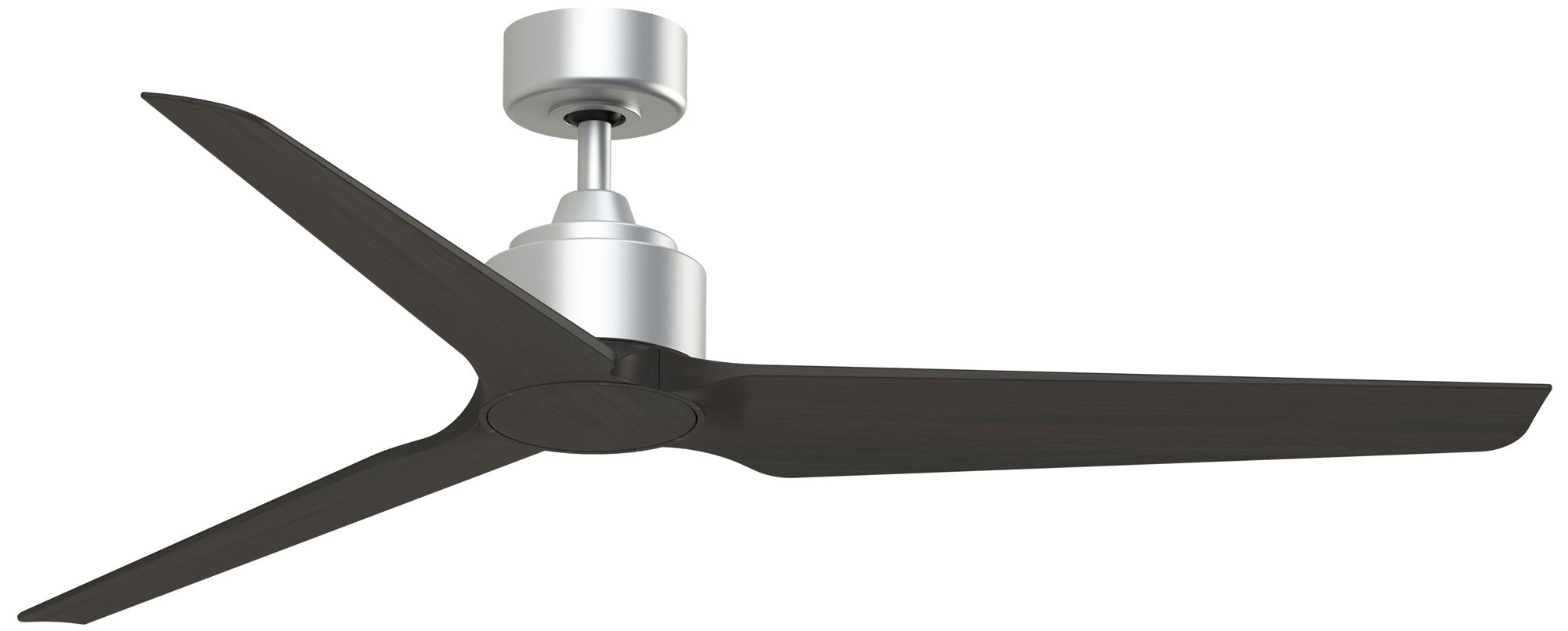 TriAire Custom 60 in In/Out Smart Fan - Silver w/ Dark Walnut Blades