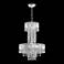 Triandra 18 1/2"W Stainless Steel and Crystal 2-Tier Pendant