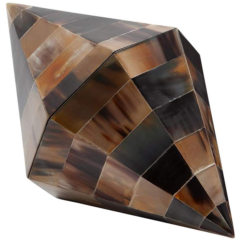 Image 1 Triangle Cone Brown Horn Decorative Box