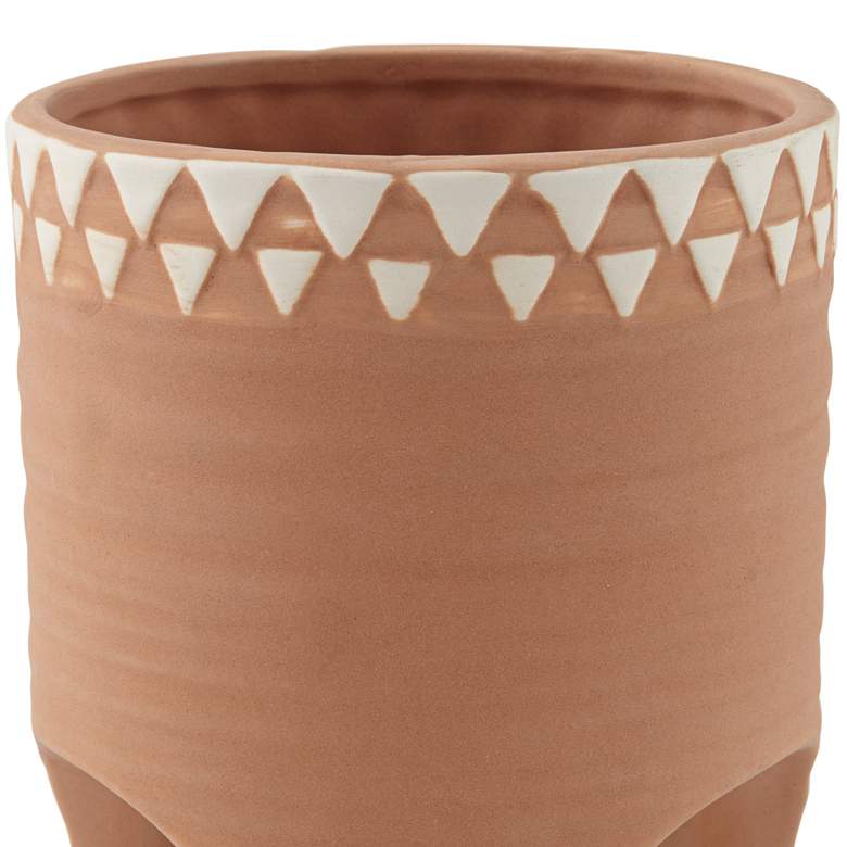 Triangle Edge 6 inch High Brown Ceramic Decorative Vase more views