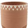 Triangle Edge 6" High Brown Ceramic Decorative Vase