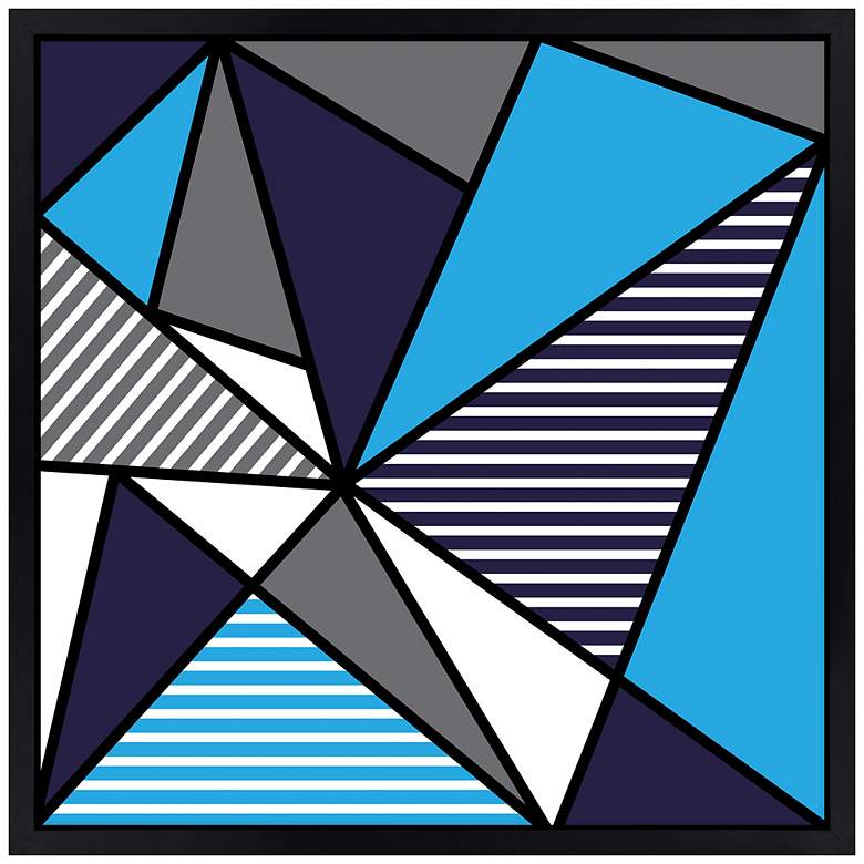 Image 1 Triangle Jazz 21" Square Black Giclee Wall Art