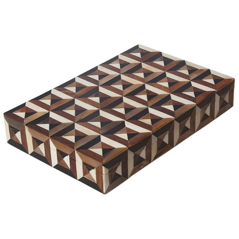 Image 1 Triangle Marquetry Box-Sm