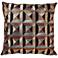 Triangle Marquetry Multi-Color 20" Square Throw Pillow
