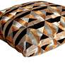 Triangle Marquetry Multi-Color 20" Square Throw Pillow
