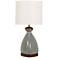 Triangular Smoky Gray Modern Ceramic Table Lamp
