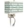 Triangular Stitch Giclee Glow LED Reading Light Plug-In Sconce