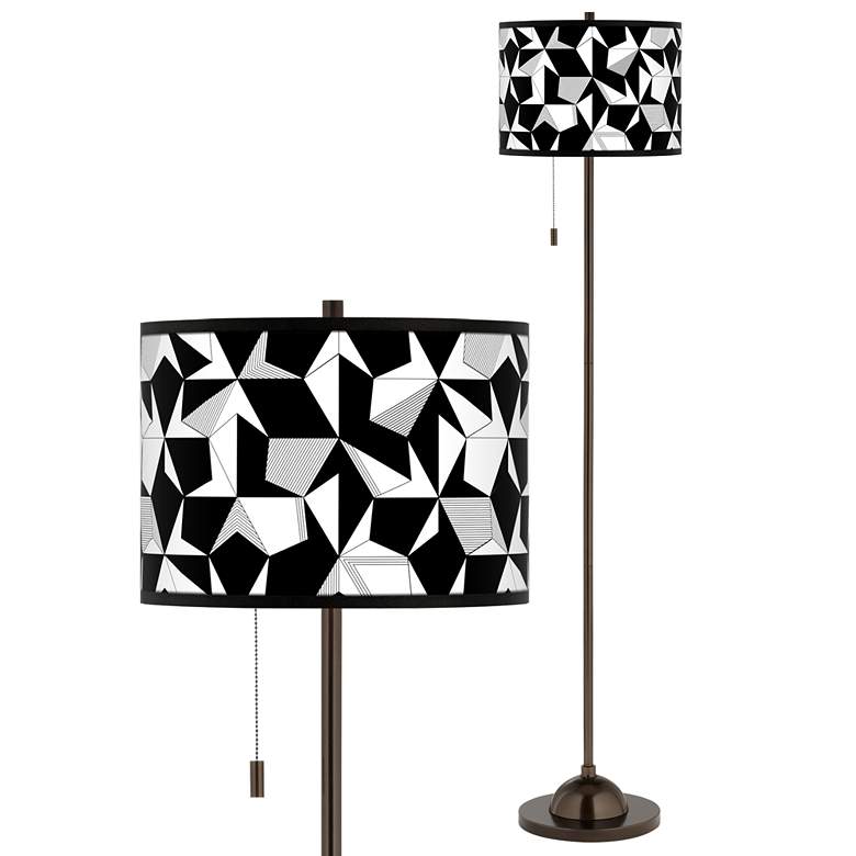 Image 1 Triathlon Giclee Glow Bronze Club Floor Lamp