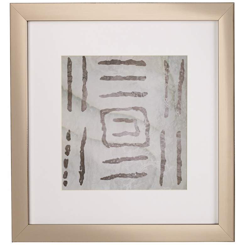 Image 1 Tribal C Etched Lines 20 1/2 inch Square Framed Wall Art